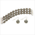 ABS Black Diamond Bracelet and Earrings